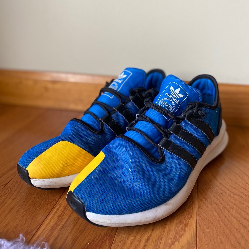 Adidas Blue and Yellow Athletic Shoes